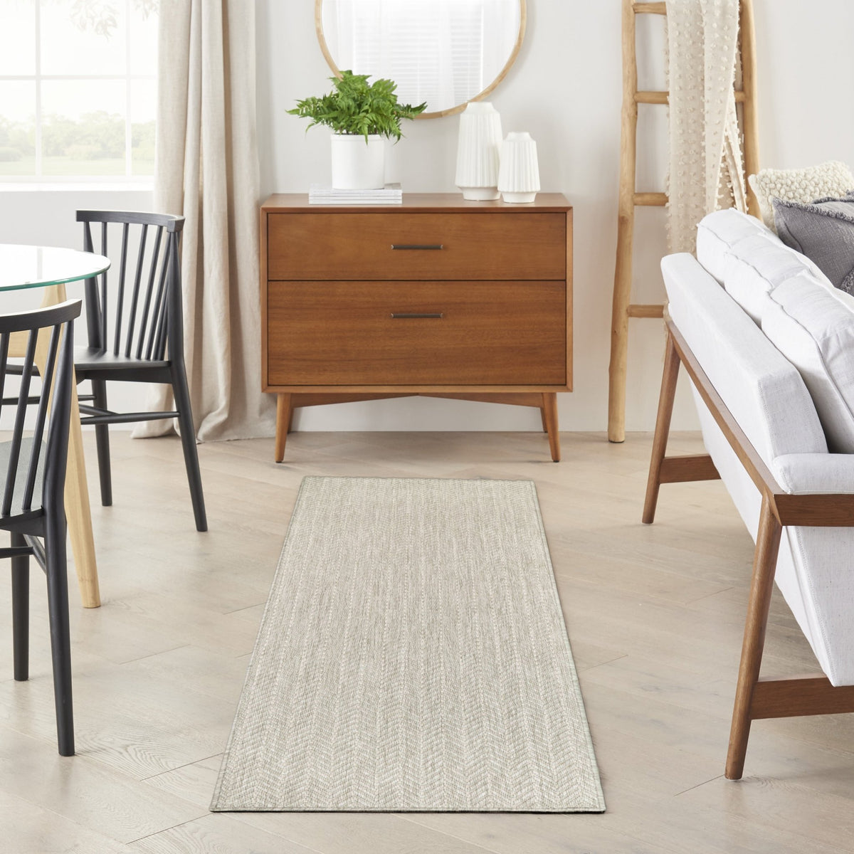 Nourison Horizon Indoor/Outdoor HOZ02 Grey Contemporary Area Rugs