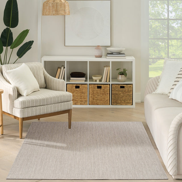 Nourison Horizon Indoor/Outdoor HOZ02 Grey Contemporary Area Rugs