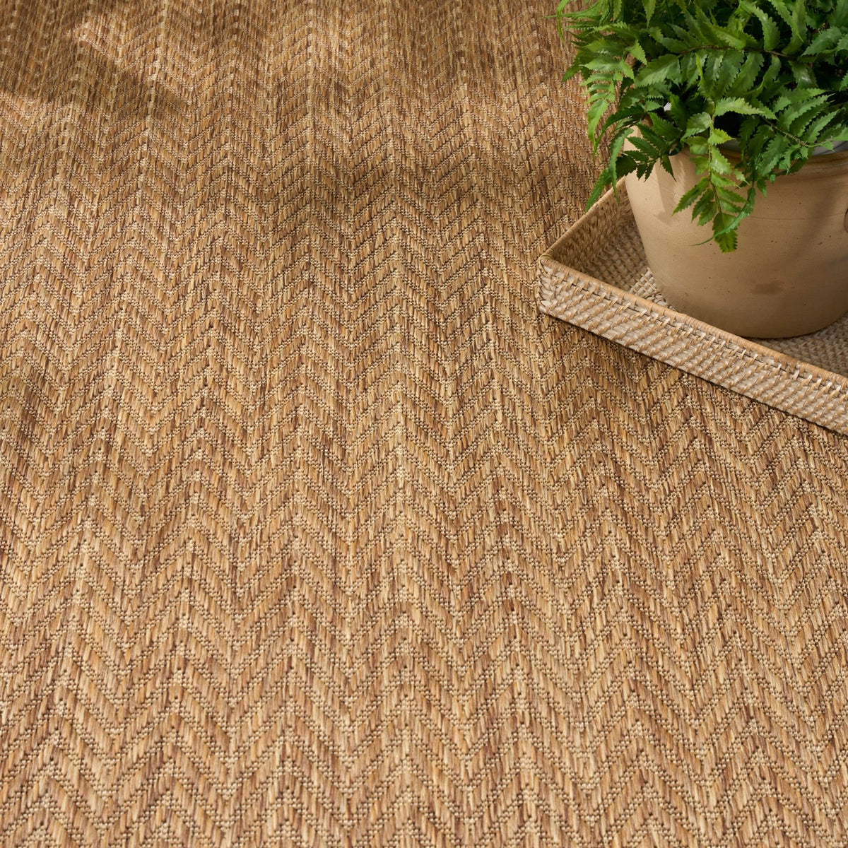 Nourison Horizon Indoor/Outdoor HOZ02 Natural Contemporary Area Rugs