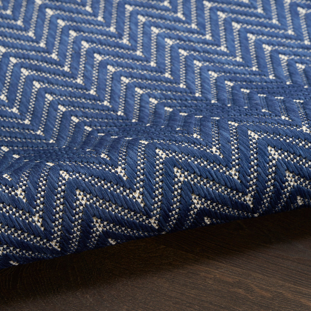Nourison Horizon Indoor/Outdoor HOZ02 Navy Contemporary Area Rugs - 841491127933