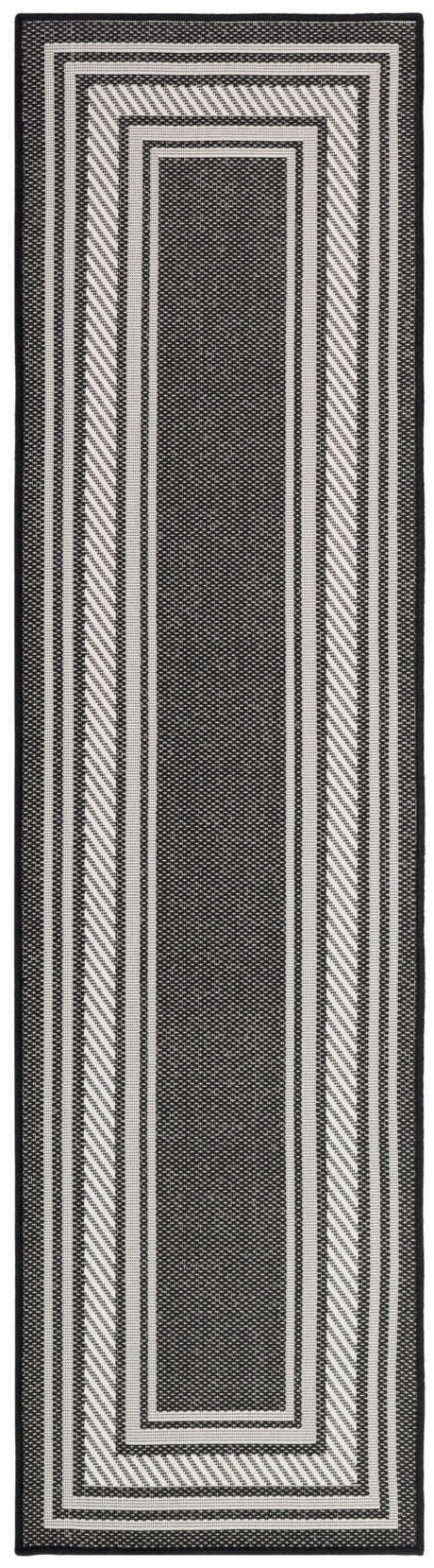 Nourison Horizon Indoor/Outdoor HOZ03 Black Contemporary Area Rugs