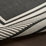 Nourison Horizon Indoor/Outdoor HOZ03 Black Contemporary Area Rugs - 841491128107