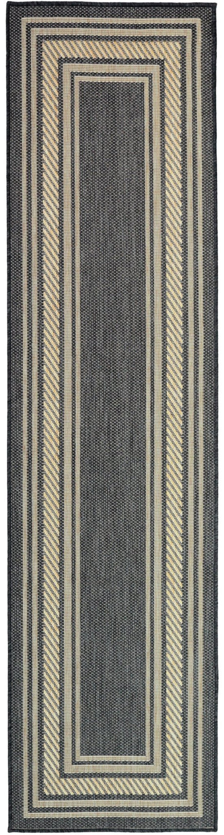 Nourison Horizon Indoor/Outdoor HOZ03 Charcoal Contemporary Area Rugs