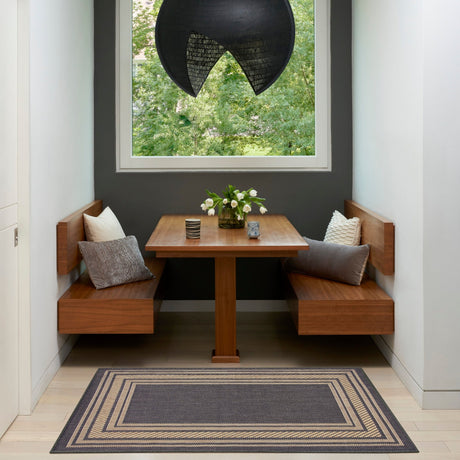 Nourison Horizon Indoor/Outdoor HOZ03 Charcoal Contemporary Area Rugs