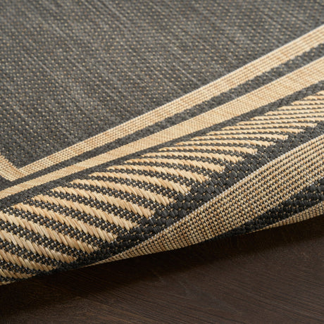 Nourison Horizon Indoor/Outdoor HOZ03 Charcoal Contemporary Area Rugs - 841491128183