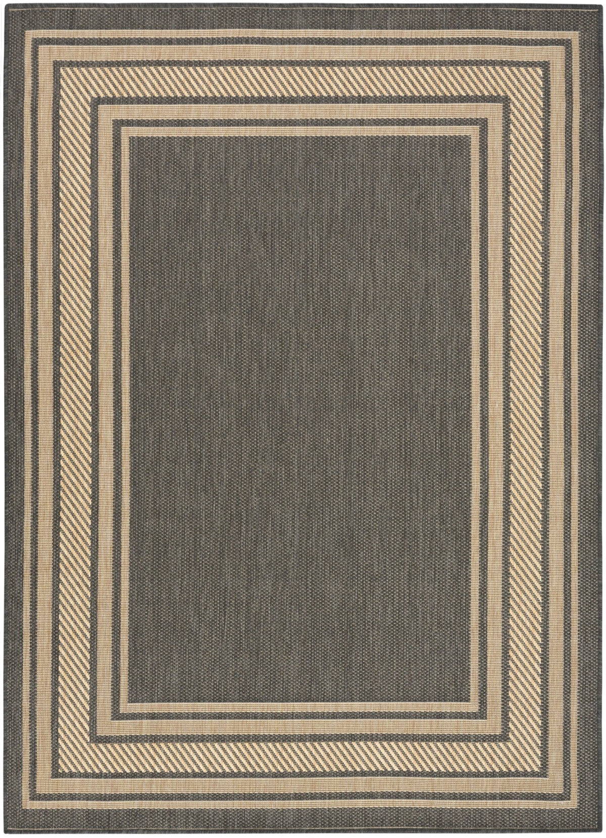 Nourison Horizon Indoor/Outdoor HOZ03 Charcoal Contemporary Area Rugs
