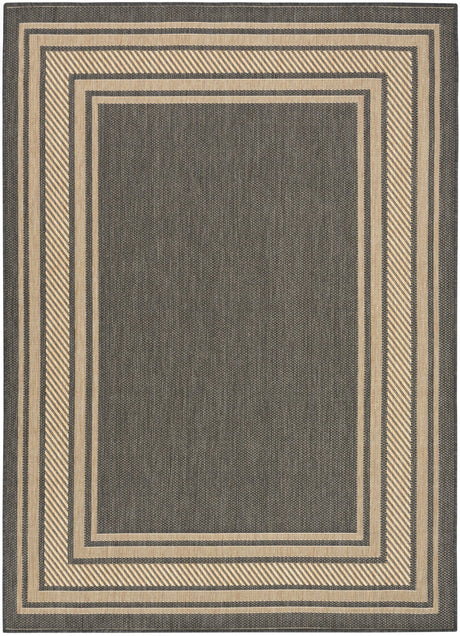 Nourison Horizon Indoor/Outdoor HOZ03 Charcoal Contemporary Area Rugs