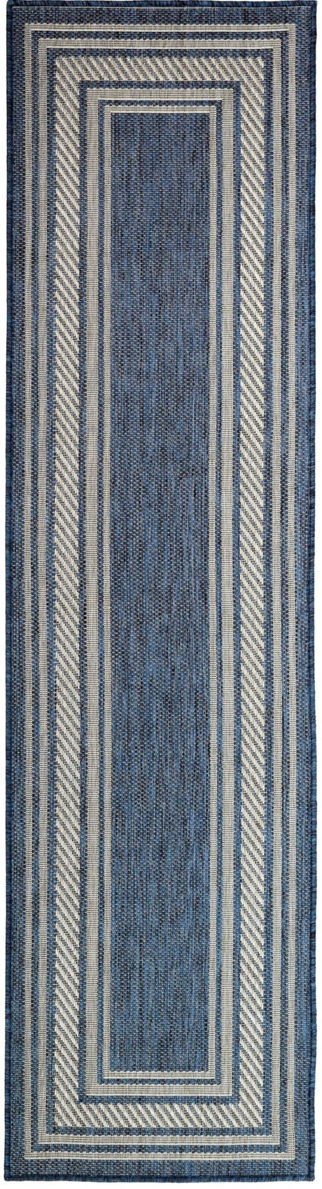 Nourison Horizon Indoor/Outdoor HOZ03 Denim Contemporary Area Rugs