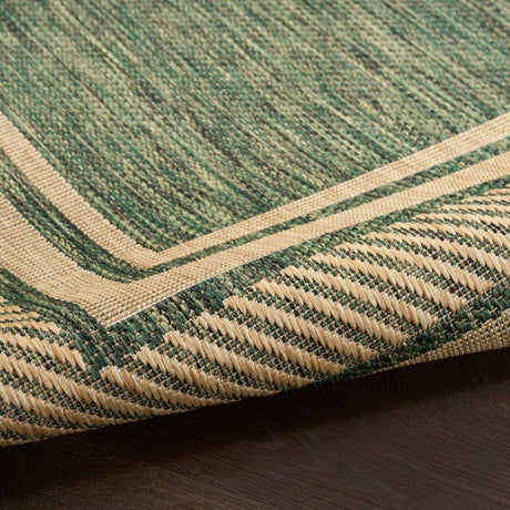 Nourison Horizon Indoor/Outdoor HOZ03 Green Contemporary Area Rugs - 841491128374