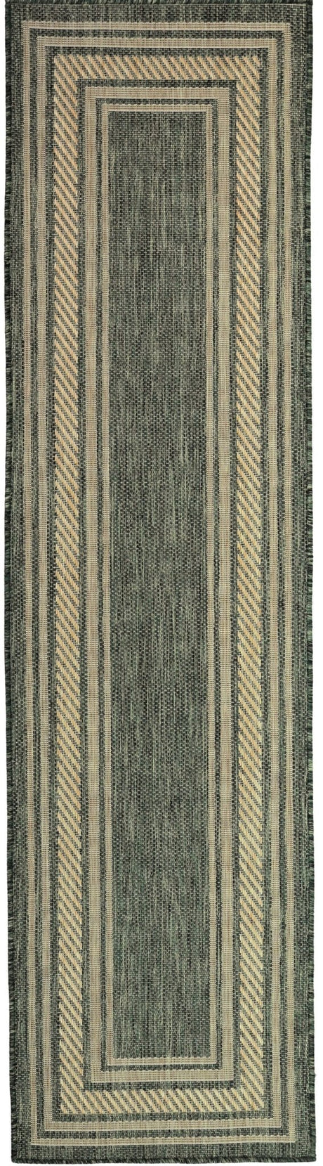 Nourison Horizon Indoor/Outdoor HOZ03 Green Contemporary Area Rugs