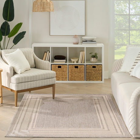 Nourison Horizon Indoor/Outdoor HOZ03 Grey Contemporary Area Rugs