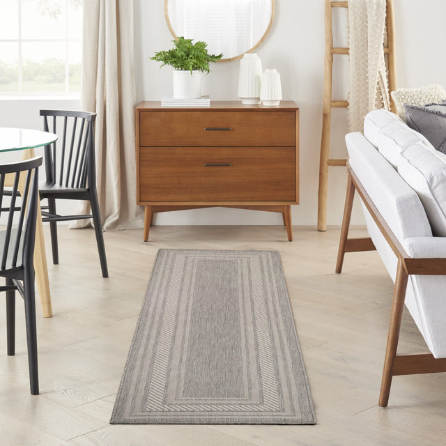 Nourison Horizon Indoor/Outdoor HOZ03 Grey Contemporary Area Rugs