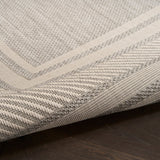 Nourison Horizon Indoor/Outdoor HOZ03 Grey Contemporary Area Rugs - 841491128275