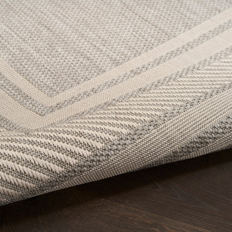 Nourison Horizon Indoor/Outdoor HOZ03 Grey Contemporary Area Rugs - 841491128275