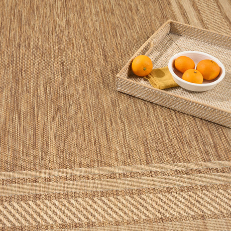Nourison Horizon Indoor/Outdoor HOZ03 Natural Contemporary Area Rugs - 841491128718