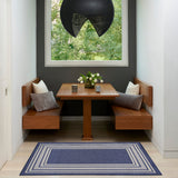 Nourison Horizon Indoor/Outdoor HOZ03 Navy Contemporary Area Rugs