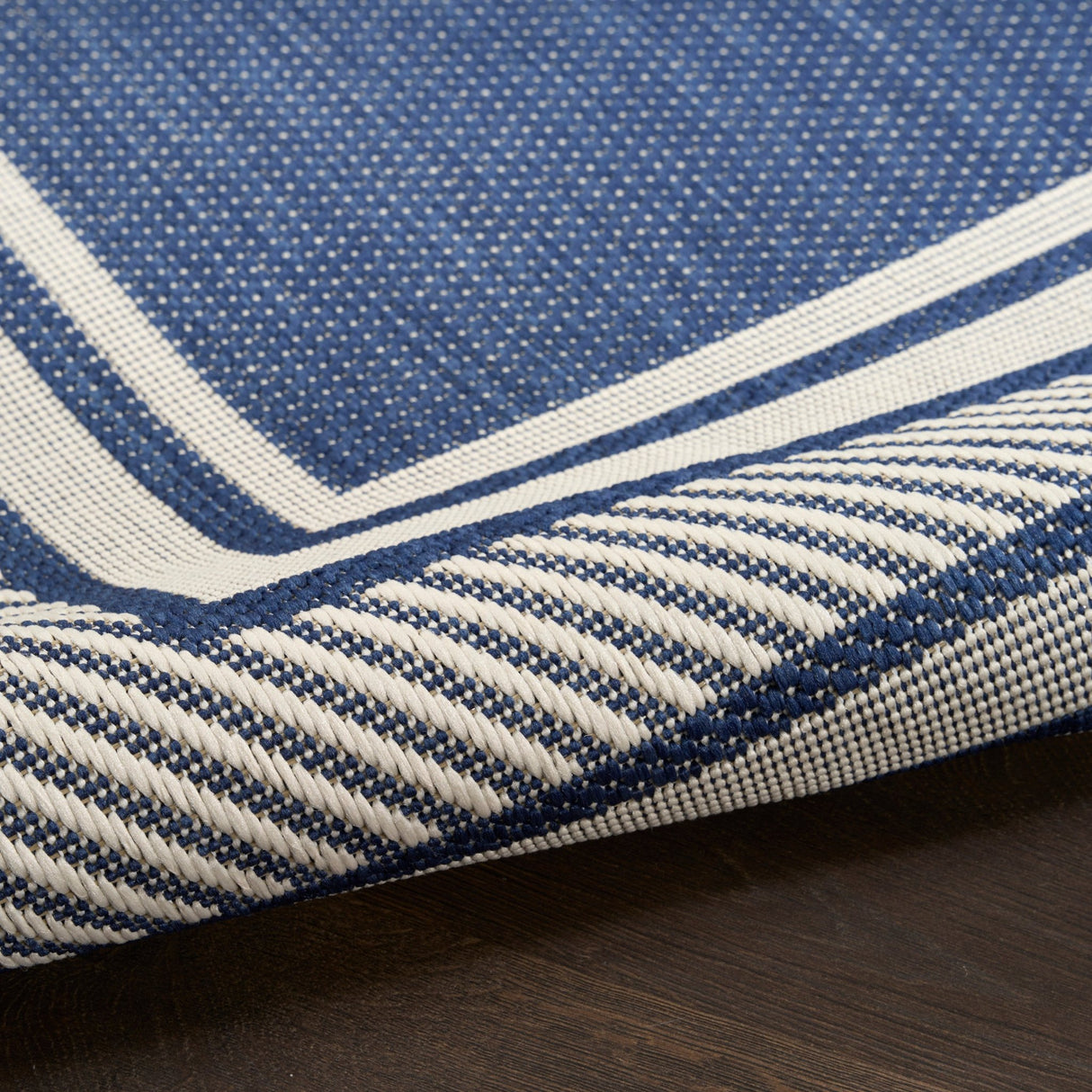 Nourison Horizon Indoor/Outdoor HOZ03 Navy Contemporary Area Rugs - 841491128480