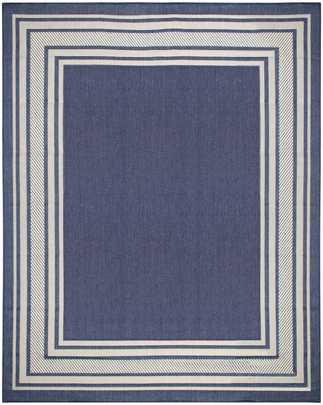 Nourison Horizon Indoor/Outdoor HOZ03 Navy Contemporary Area Rugs