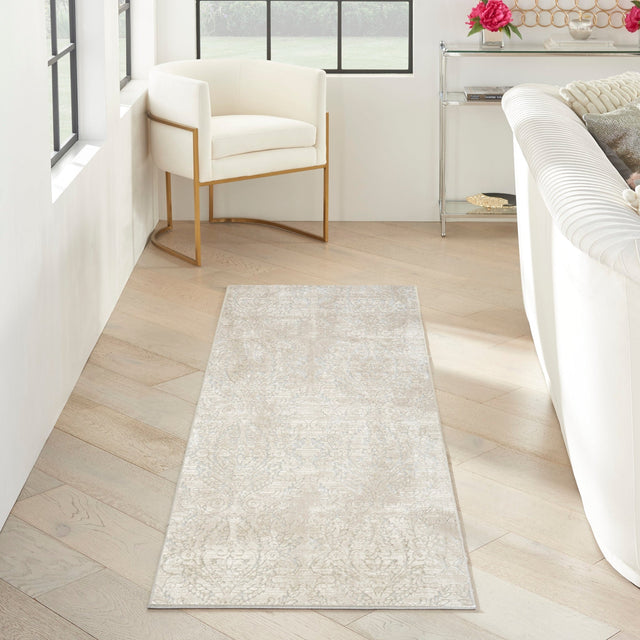 Nourison Iliana Ili01 Beige Grey Rug - Nourison - 99446908476