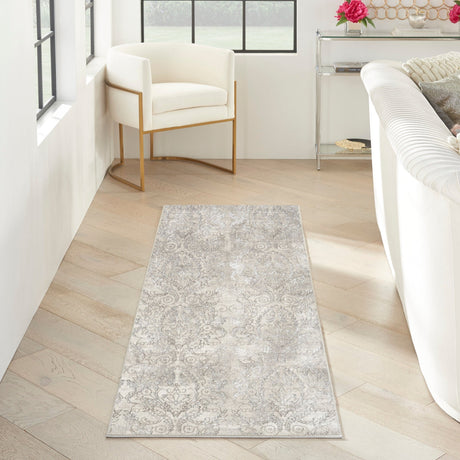 Nourison Iliana Ili01 Light Grey Rug - Nourison - 99446908445