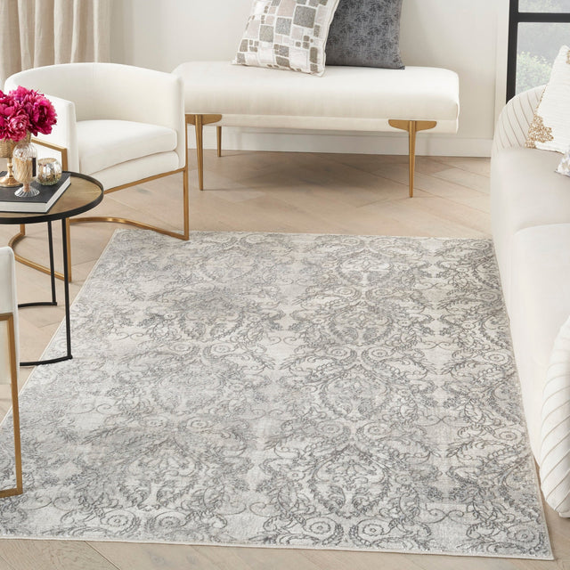 Nourison Iliana Ili01 Light Grey Rug - Nourison - 99446908445