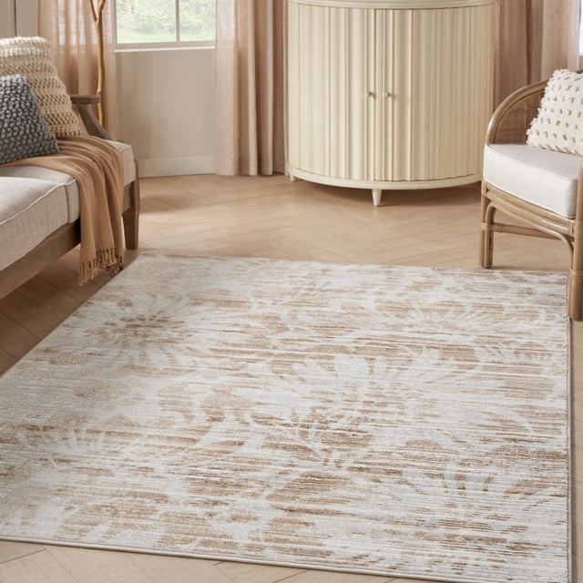 Nourison Iliana Ili02 Ivory Grey With Gold Accents Rug - Nourison - 99446908575