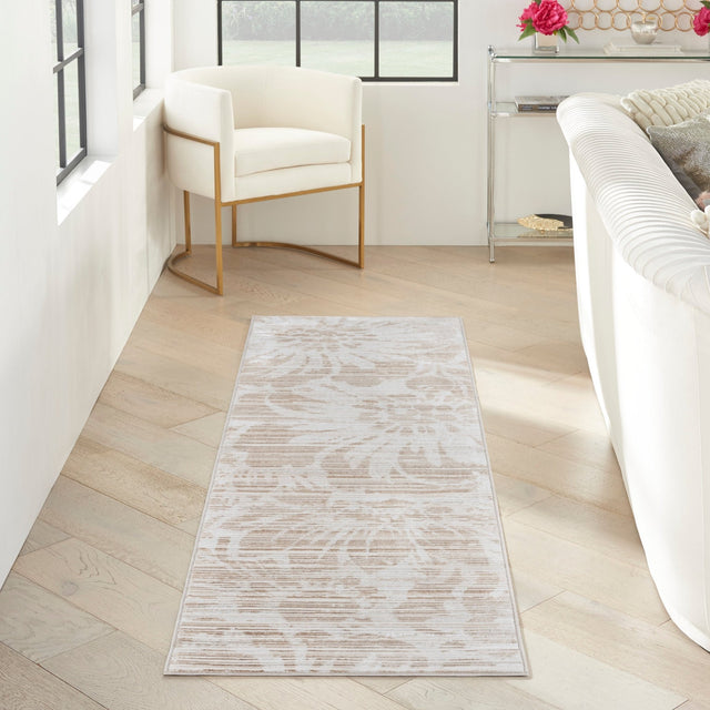 Nourison Iliana Ili02 Ivory Grey With Gold Accents Rug - Nourison - 99446908575