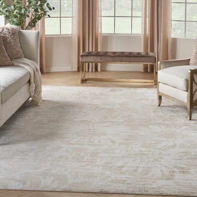 Nourison Iliana Ili02 Ivory Grey With Gold Accents Rug - Nourison - 99446908582