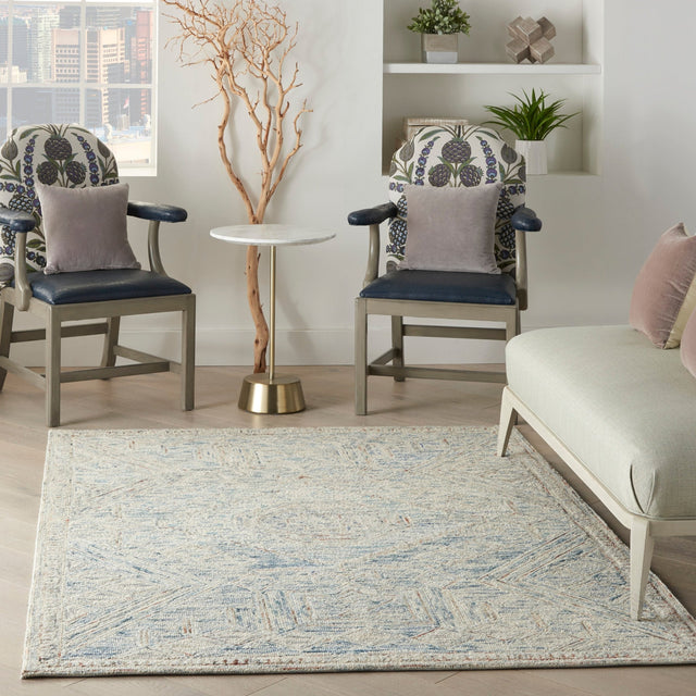 Nourison Interlock Itl02 Blue/Multi Rugs - Nourison - 99446785916