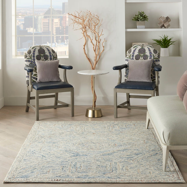 Nourison Interlock Itl02 Blue/Multi Rugs - Nourison - 99446785923