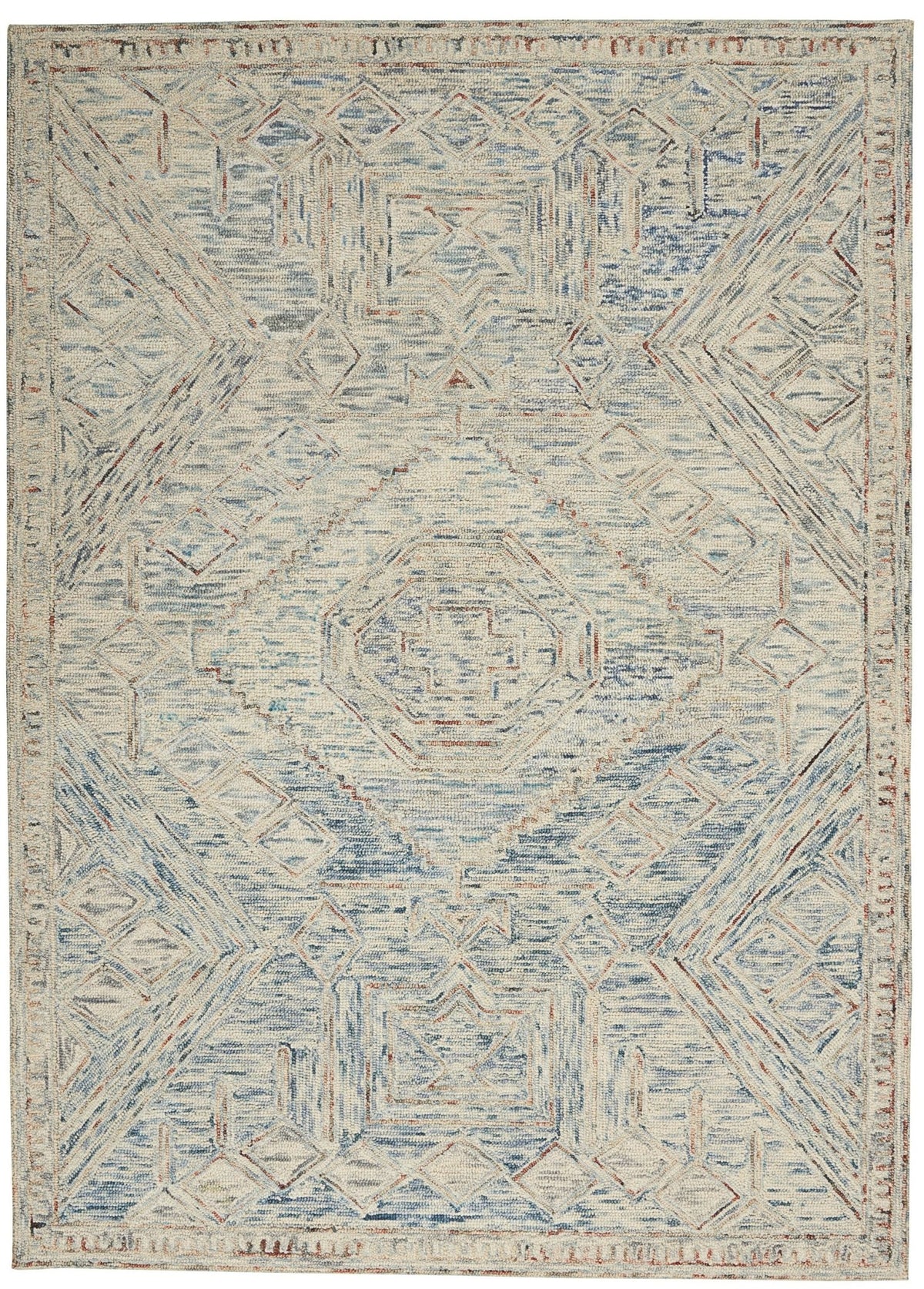 Interlocking Two Rugs Nourison Interlock Itl02 Blue/Multi Rugs - Nourison – BuyAreaRugs.com