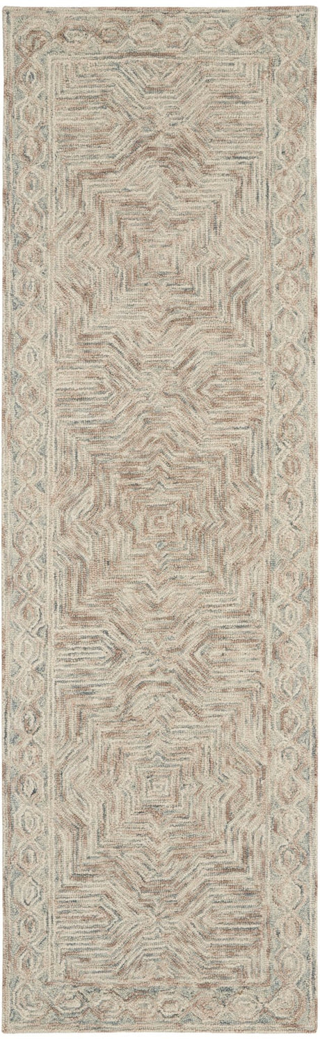 Nourison Interlock Itl03 Blue/Ivory Rugs - Nourison - 99446785985