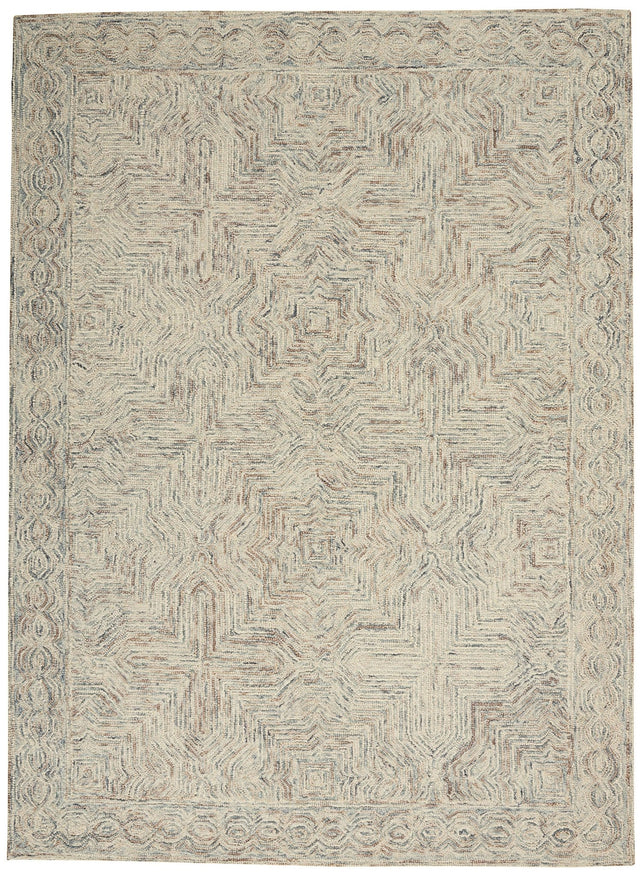 Nourison Interlock Itl03 Blue/Ivory Rugs - Nourison - 99446785992