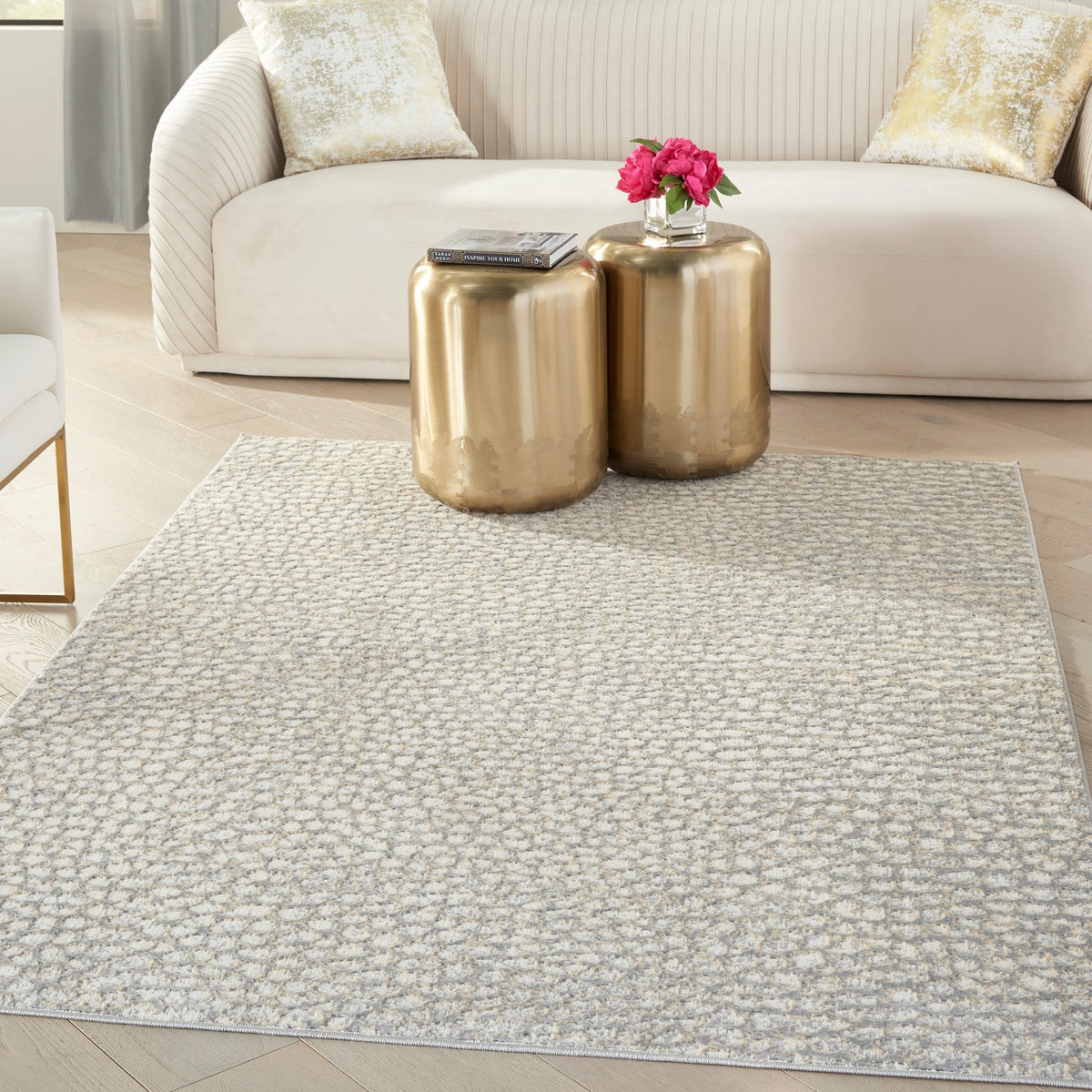 Nourison Joli Imhr4 Ivory/Beige/Grey Rug - Nourison - 99446108906
