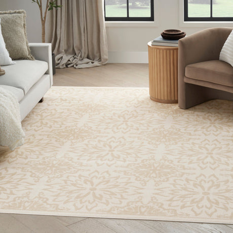 Nourison Jubilant Jub06 Ivory Beige Rug - Nourison - 99446935298