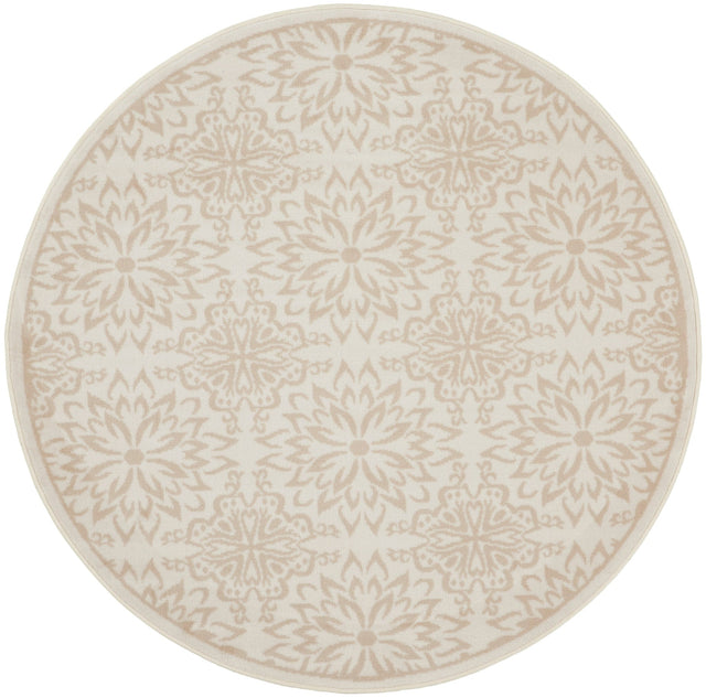 Nourison Jubilant Jub06 Ivory Beige Rug - Nourison - 99446975492