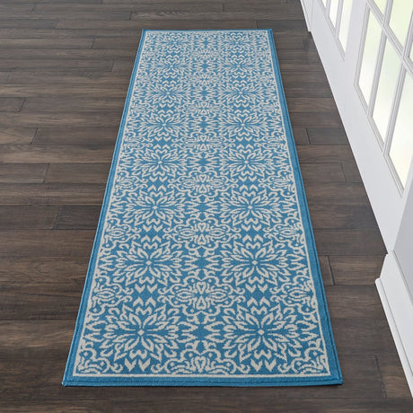 Nourison Jubilant Jub06 Ivory / Blue Rugs - Nourison - 99446478153