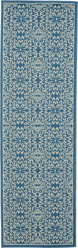 Nourison Jubilant Jub06 Ivory / Blue Rugs - Nourison - 99446478153