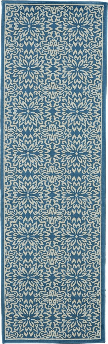 Nourison Jubilant Jub06 Ivory / Blue Rugs - Nourison - 99446478153