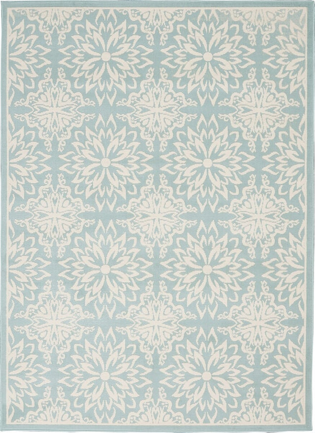 Nourison Jubilant Jub06 Ivory / Green Rugs - Nourison - 99446478238