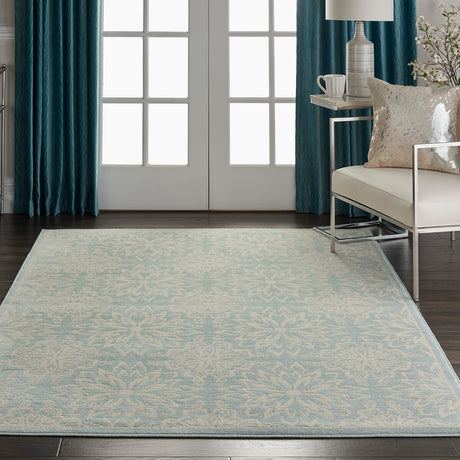 Nourison Jubilant Jub06 Ivory / Green Rugs - Nourison - 99446478238