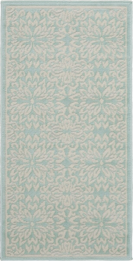 Nourison Jubilant Jub06 Ivory / Green Rugs - Nourison - 99446478252