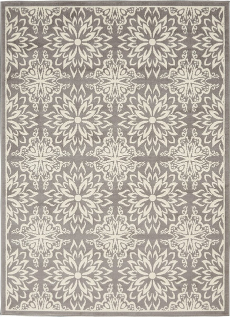 Nourison Jubilant Jub06 Ivory / Grey Rugs - Nourison - 99446478320