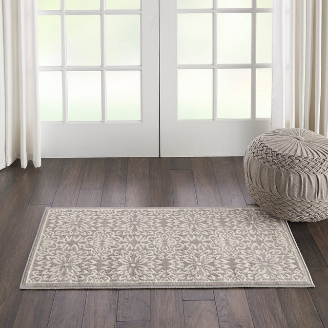 Nourison Jubilant Jub06 Ivory / Grey Rugs - Nourison - 99446478320