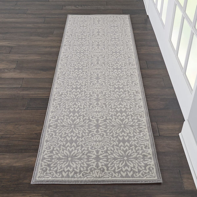 Nourison Jubilant Jub06 Ivory / Grey Rugs - Nourison - 99446478337