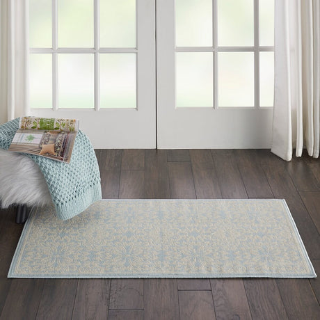 Nourison Jubilant Jub06 Ivory / Light Blue Rugs - Nourison - 99446478429