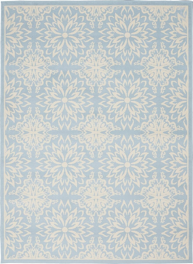 Nourison Jubilant Jub06 Ivory / Light Blue Rugs - Nourison - 99446478429