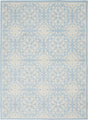 Nourison Jubilant Jub06 Ivory / Light Blue Rugs - Nourison - 99446478429