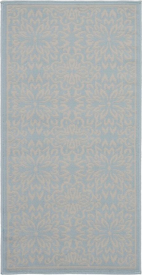 Nourison Jubilant Jub06 Ivory / Light Blue Rugs - Nourison - 99446478436