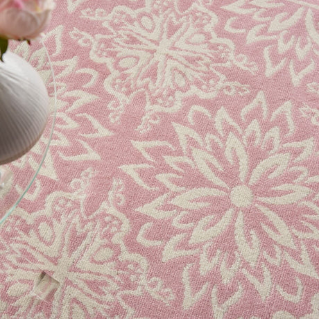 Nourison Jubilant Jub06 Ivory / Pink Rugs - Nourison - 99446478528